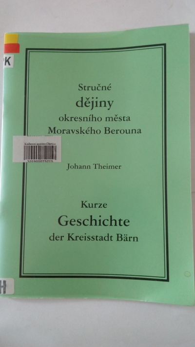 Stručné dějiny okresního města Moravského Berouna