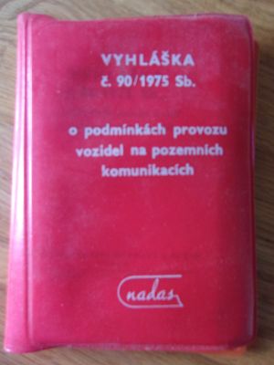 Vyhláška  č. 90/1975 Sb. o podmínkách provozu vozidel na pozemních komunikacích