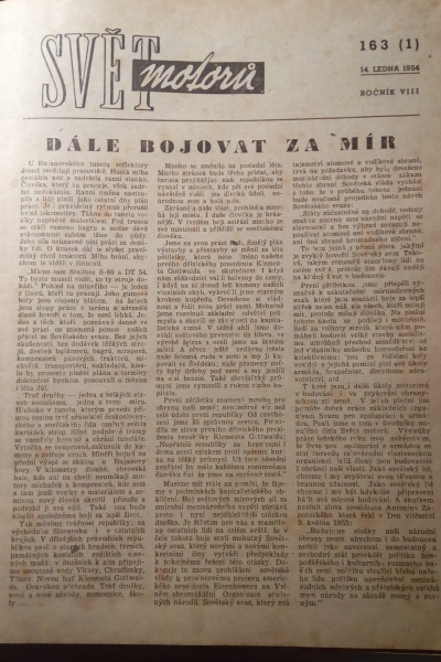 Svět motorů č. 1 – 26/1954