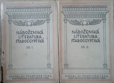 Náboženská literatura staroegyptská, 1. + 2. díl