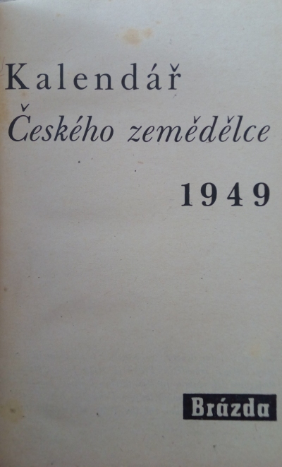 Kalendář českého zemědělce 1949