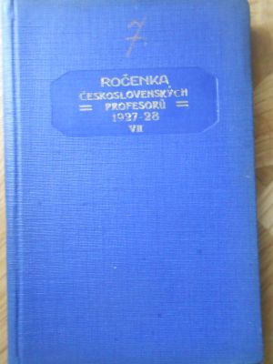 Ročenka československých profesorů 1927-28