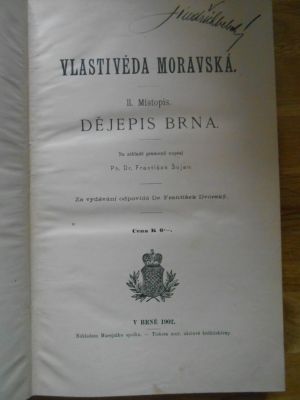 Vlastivěda moravská II - dějepis Brna