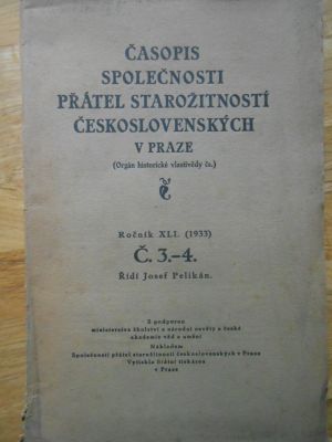 Časopis společnosti přátel starožitností československý v Praze ročník XLI. č. 3