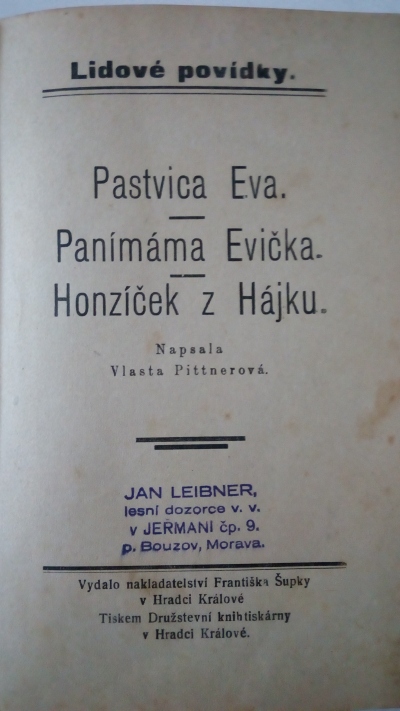 Pastvica Eva. Panímáma Evička. Honzíček z Hájku. / V bouři