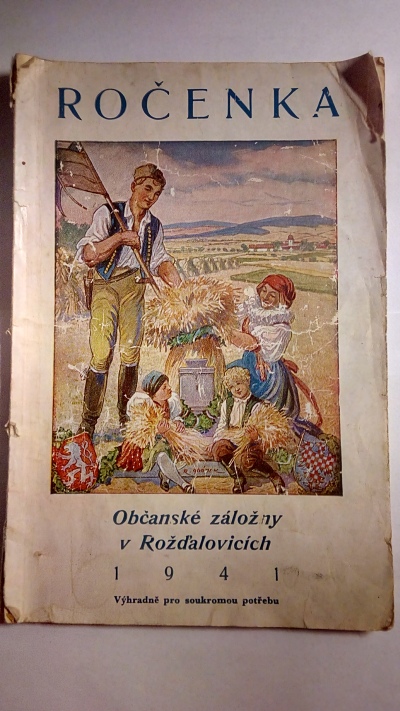 Ročenka Občanské záložny v Rožďalovicích 1941
