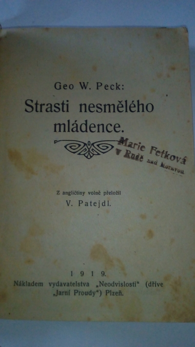 Strasti nesmělého mládence. Drama nového světa