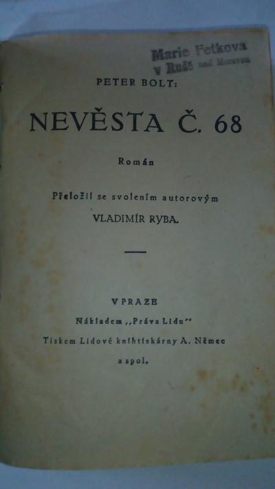 Nevěsta č. 68. Češi v Americe